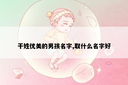 干姓优美的男孩名字,取什么名字好