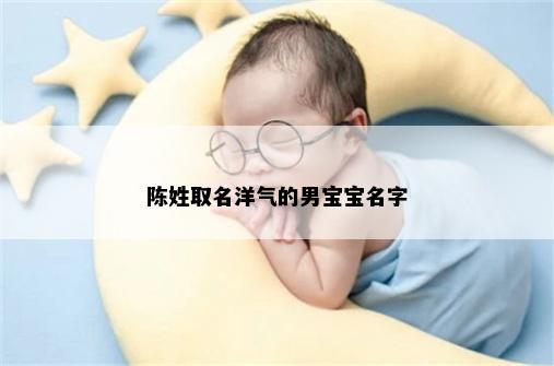 陈姓取名洋气的男宝宝名字