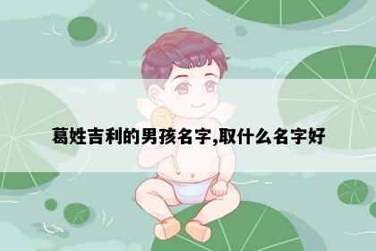 葛姓吉利的男孩名字,取什么名字好